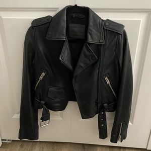 Allsaints Black Leather Jacket